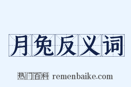 月兔反义词是什么意思的图片